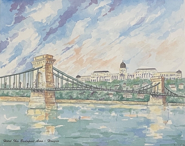 hongrie_budapest_pont_des_chaines_danube_grande_photolithographie_1996