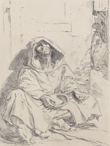 maroc_fes_mendiant_1918_almery_lobel-riche_1880-1950_orientaliste_1e