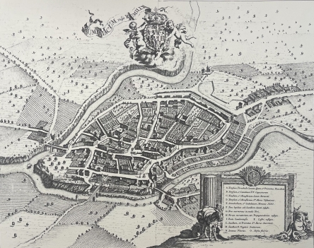 rumilly_haute-savoie_france_vue_cavaliere_de_1682_tirage_vers_1970