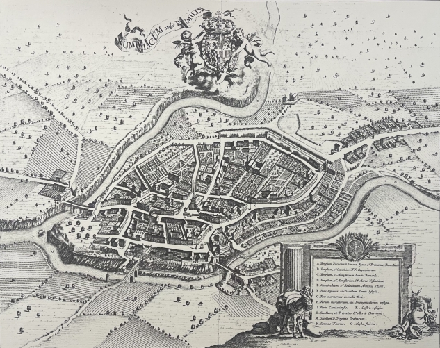 rumilly_haute-savoie_france_vue_cavaliere_de_1682_tirage_vers_1970