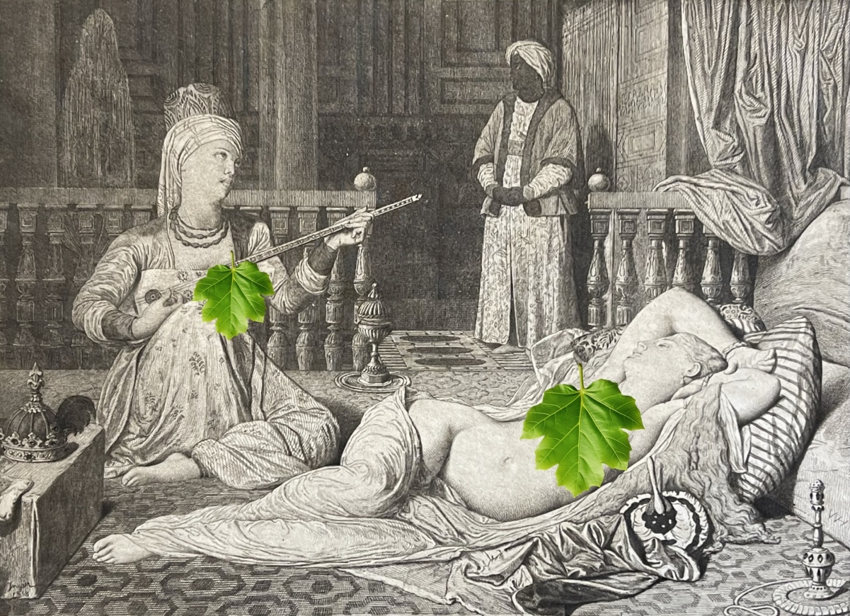 ngres_1780-1867_odalisque_avec_esclave_grave_par_haussoullier_tirage_vers_1870
