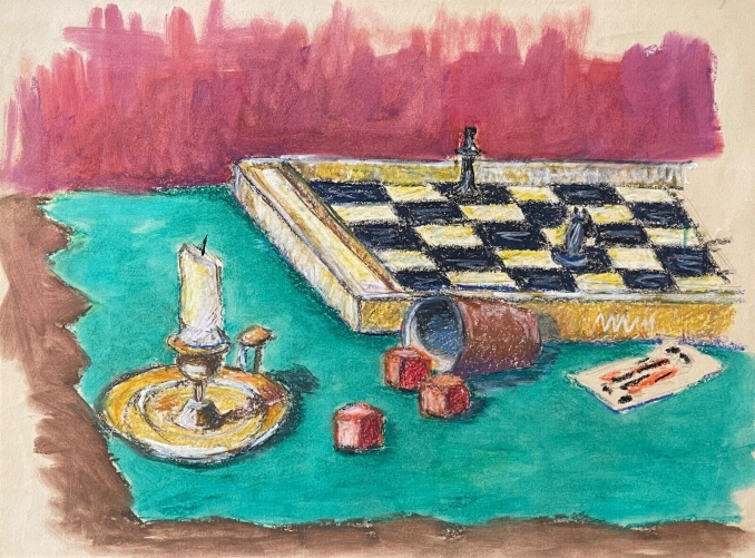 jeux_de_societé_des_echiquier_carte_pastel_fixe_vers_1980