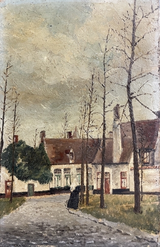 belgique_beguinage_de_bruges_peinture_sur_bois