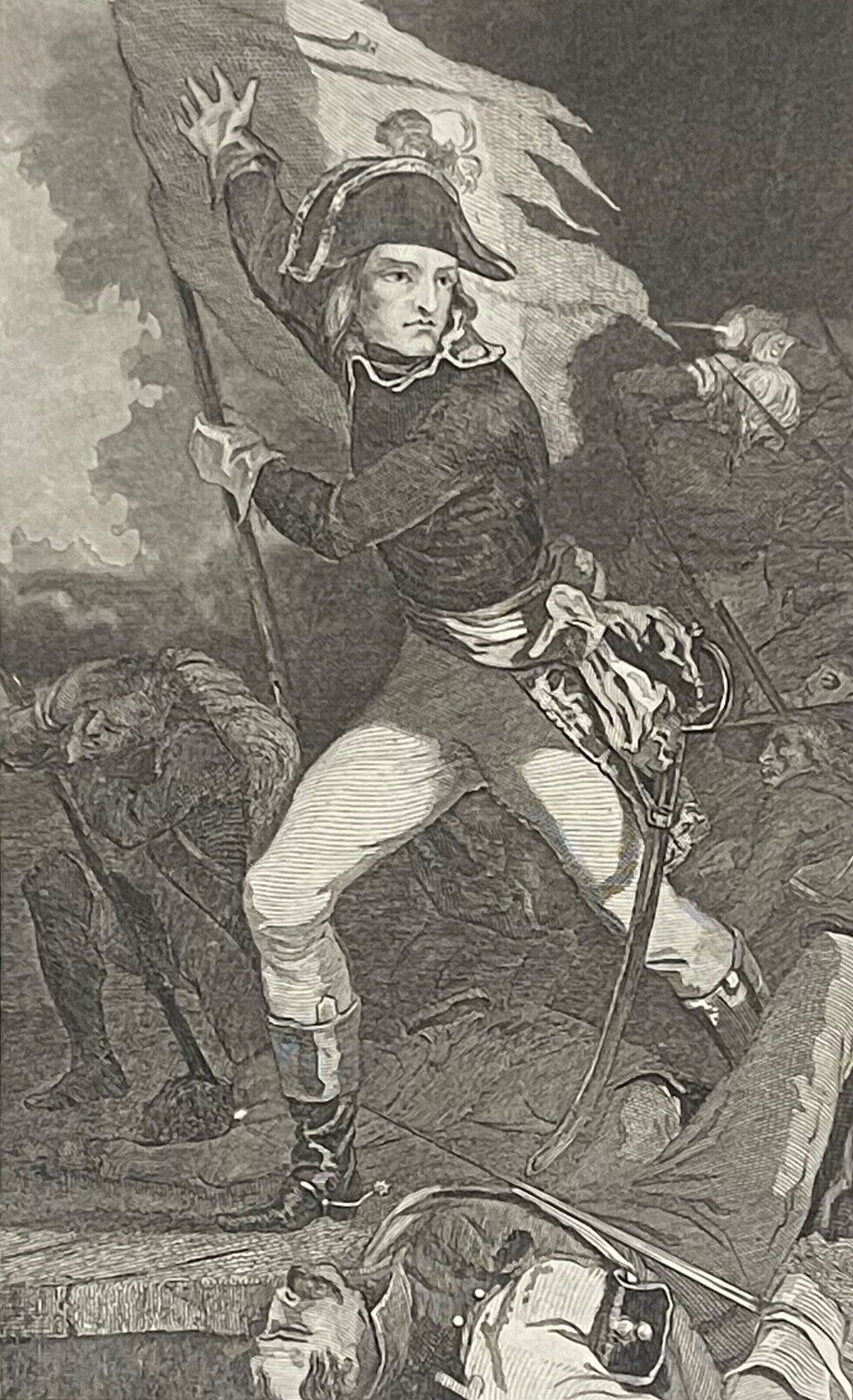 napoleon_bonaparte_au_pont_d_arcole_1796_italie_gravure_vers_1860_france