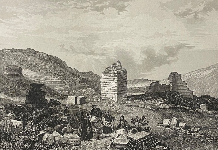 ephese_turquie_reste_de_la_citee_gravure_de_aubert_vers_1840