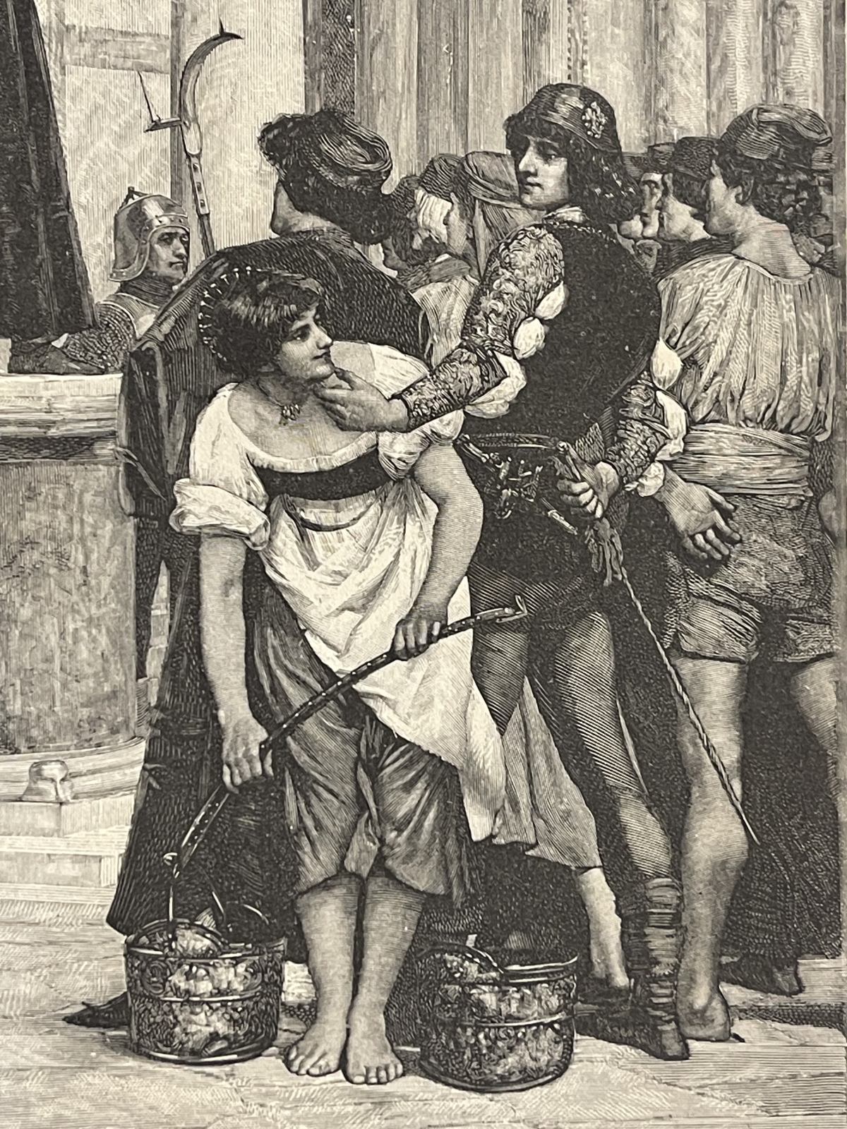 venice_italy_public_reading_of_an_edict_1891_antique_print_after_wagrez