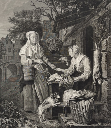 gabriel_metsu_1629-1667_la_marchande_de_volaille_burin_par_audoin_c_1850