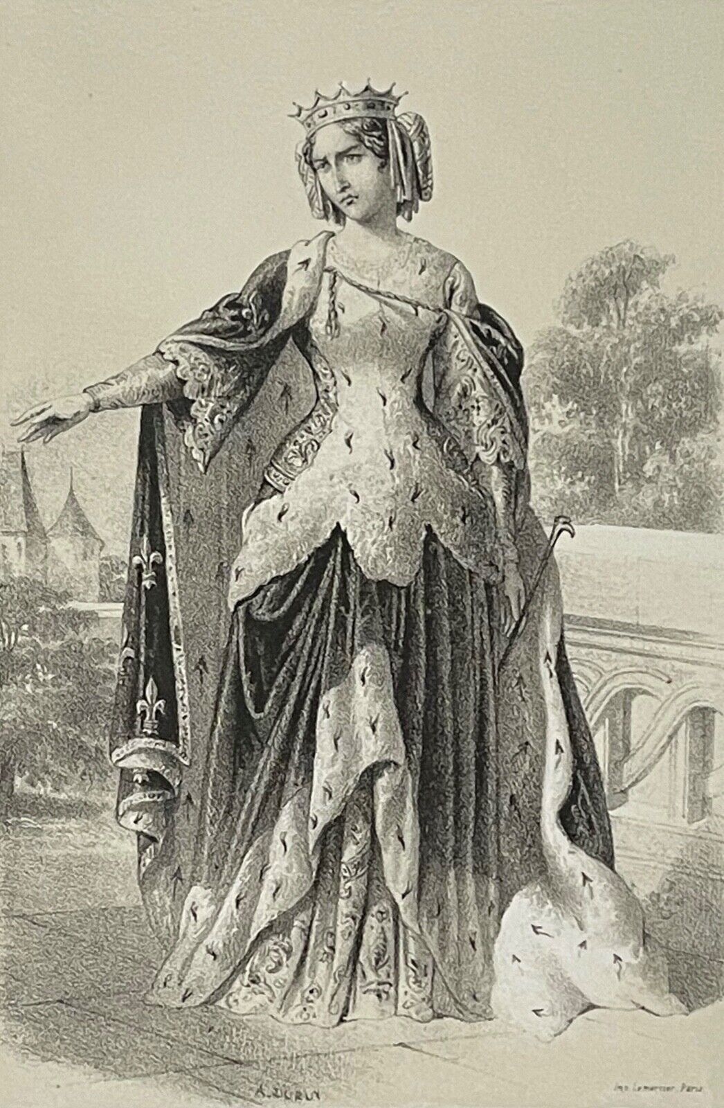 constance_darles_974-1032_reine_de_france_lithographie_de_1848_xixe_provence