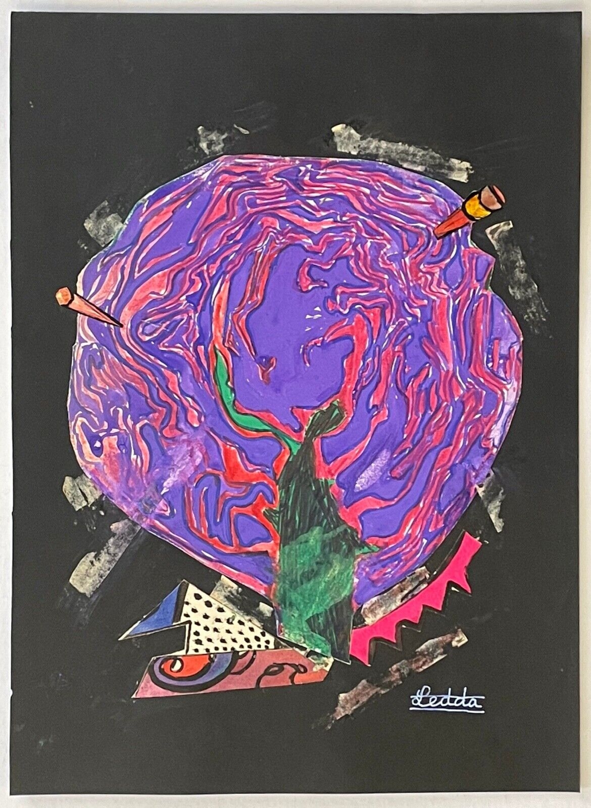 pierre_ledda_1914-1994_art_brut_technique_mixte_dont_collage_c_1965_france