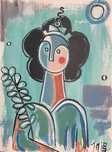 la_sagesse_gouache_art_naif_brut_outsider_signee