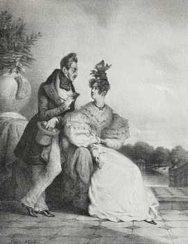 la_conversation_dapres_leon_noel_gravure_originale_1831_france