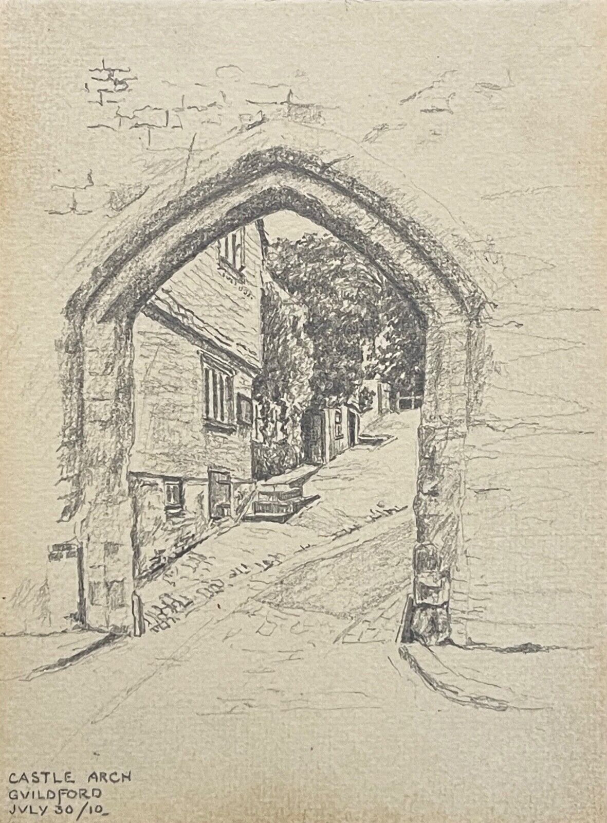 surrey_larche_du_chateau_dessin_original_de_1910_angleterre_royaume-uni