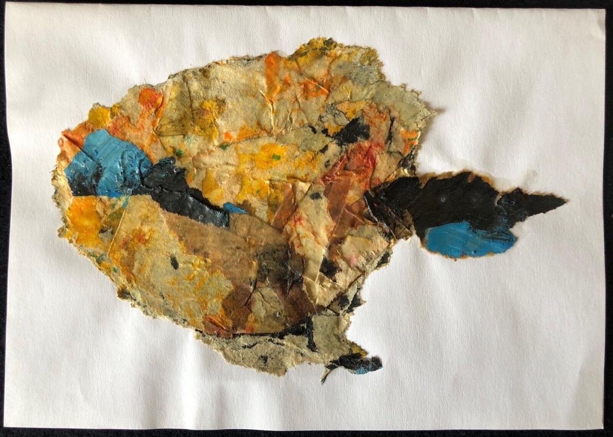 art_contemporain_oiseaux_technique_mixte_sur_papier_certificat_signe_illisible