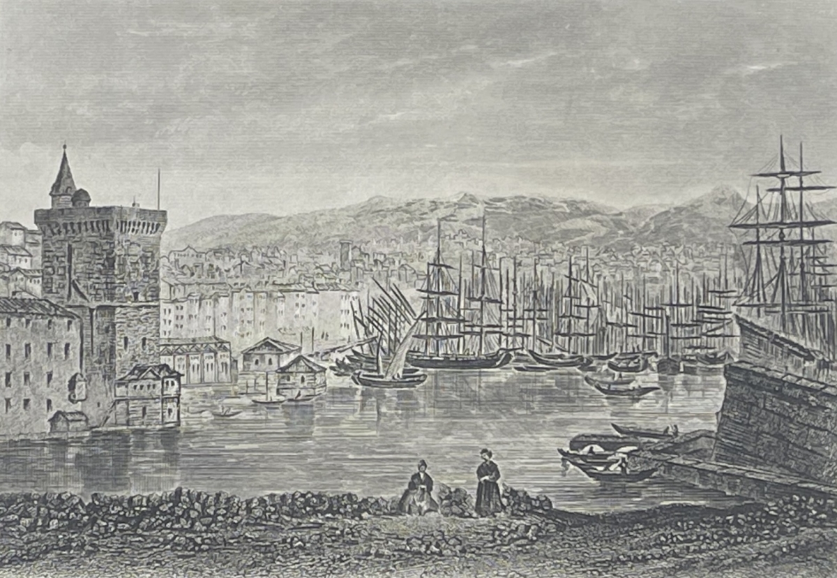 marseille_entree_du_vieux-port_vers_1850_gravure_de_aubert_provence_france