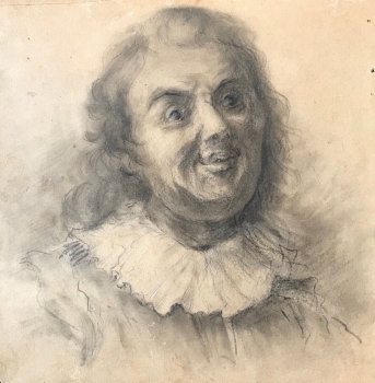 tete_dhomme_a_la_fraise_fusain_fixe_anonyme_du_xixe