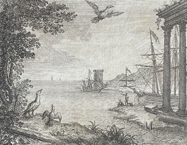 l_aigle_et_l_aiglon_claude_gillot_1673-1722_gravure_de_1719_france