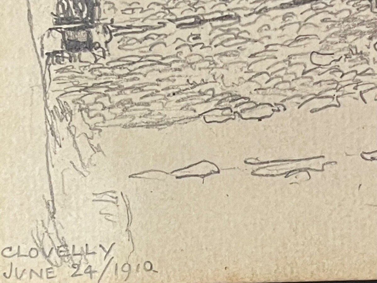 clovelly_comte_du_devon_dessin_original_1910_angleterre_royaume-uni