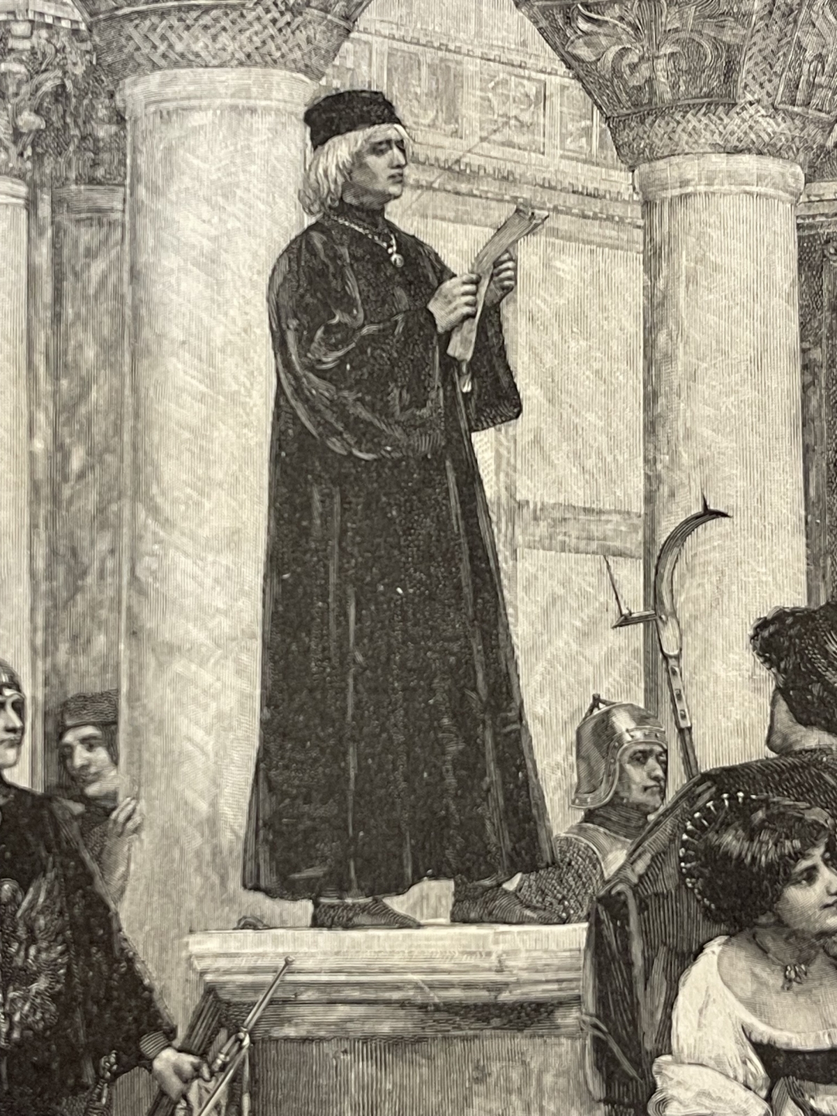venice_italy_public_reading_of_an_edict_1891_antique_print_after_wagrez