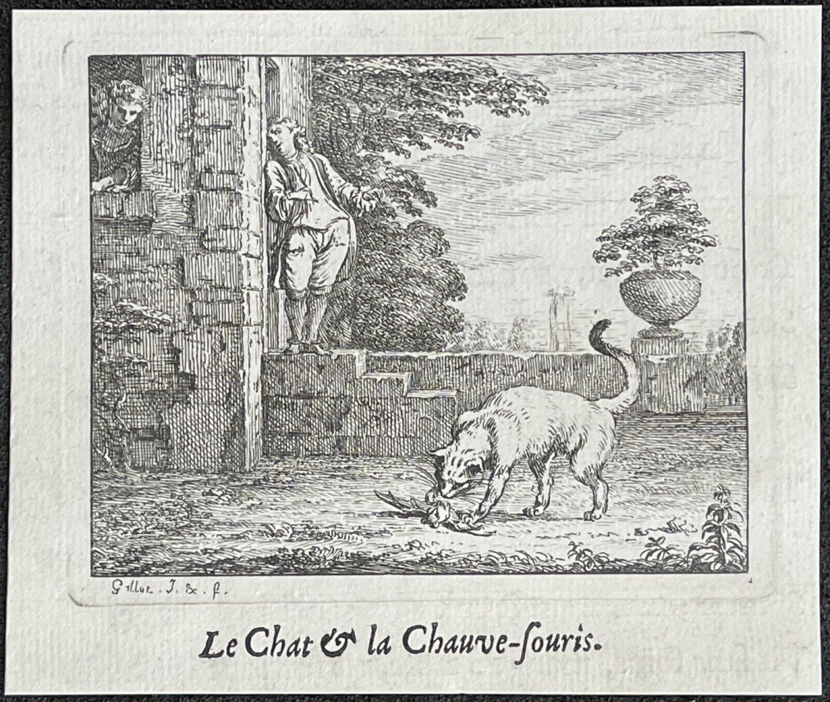 le_chat_et_la_chauves-souris_claude_gillot_1673-1722_gravure_de_1719_france