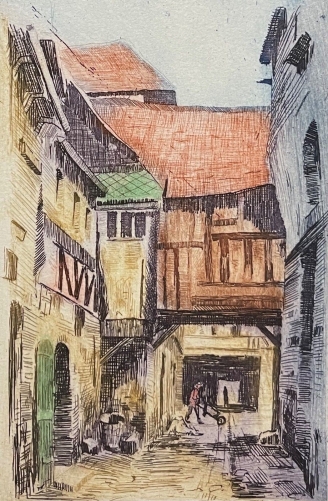 lisieux_impasse_de_limage_aquatinte_par_kuya_calvados_normandie_france