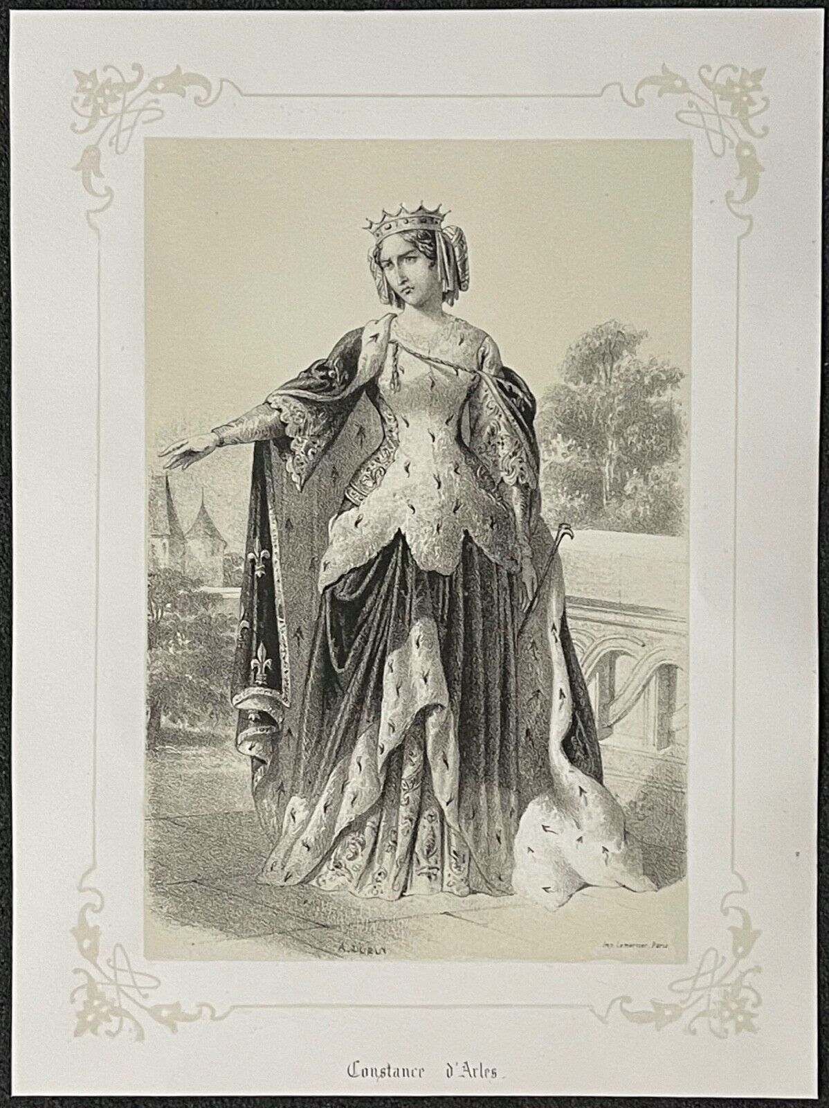 constance_darles_974-1032_reine_de_france_lithographie_de_1848_xixe_provence