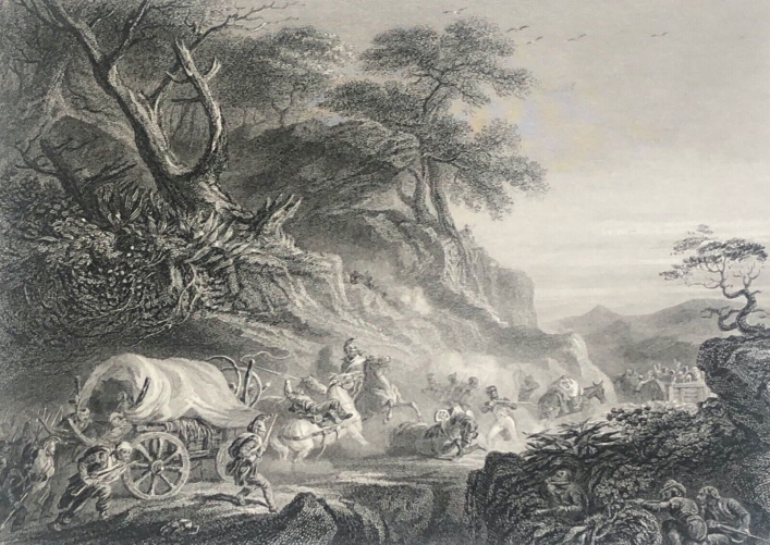 napoleon_bonaparte_attaque_convoi_defiles_sierra-morena_france_gravure_1862