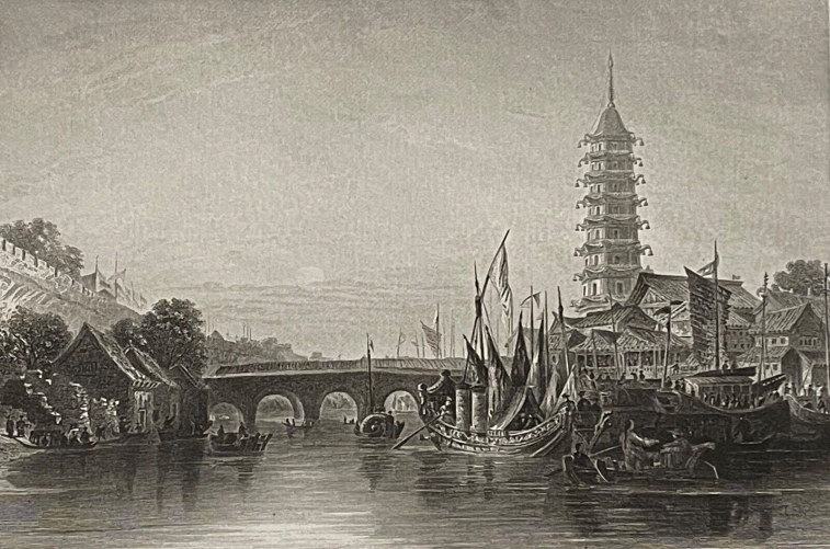 chine_nankin_pagode_de_porcelaine_de_nankin_par_schroeder_vers_1850
