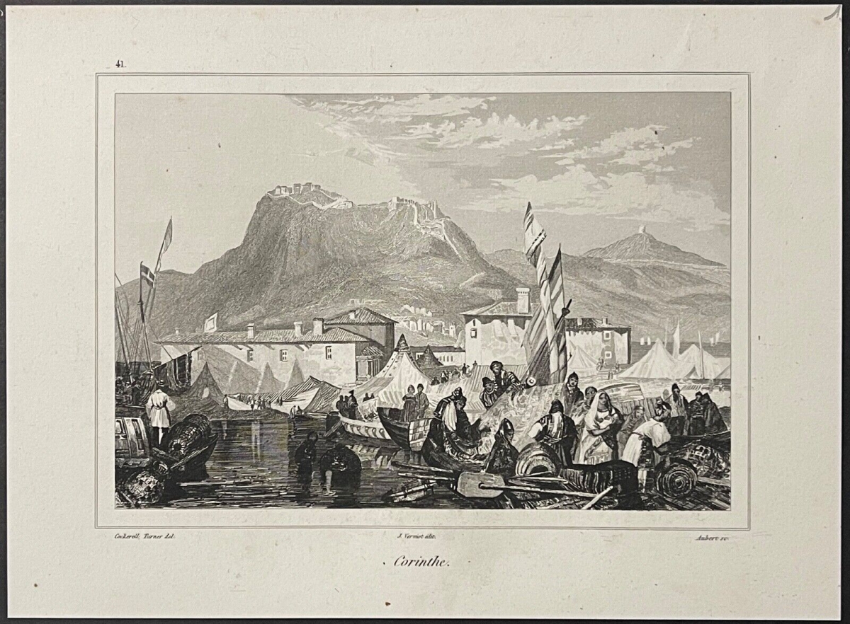 corinthe_grece_gravure_de_aubert_vers_1840