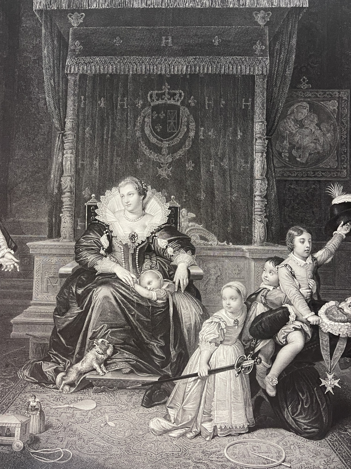 ingres_1780-1867_henri_iv_et_marie_de_medicis_enfants_graveur_richomme_c_1820