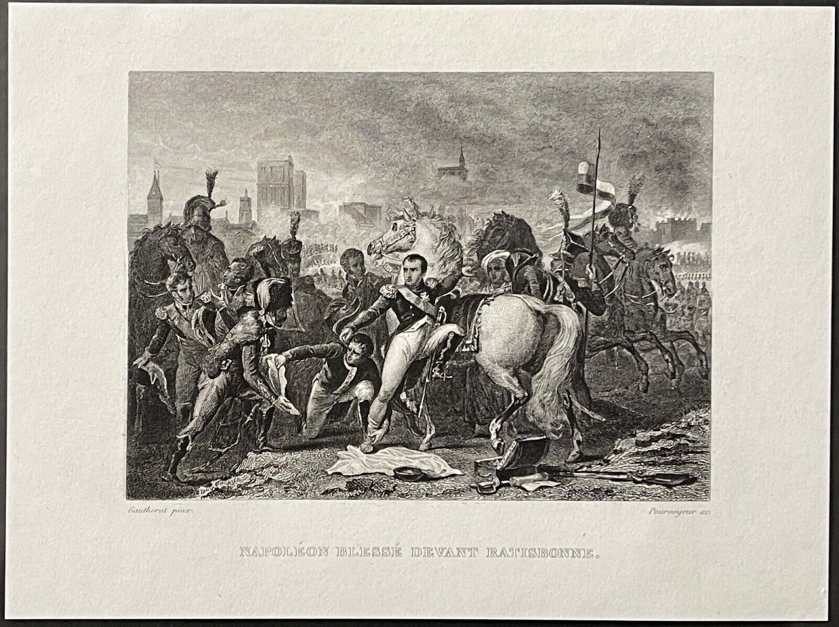 napoleon_bonaparte_blesse_au_pied_devant_ratisbonne_1809_allemagne_regensburg