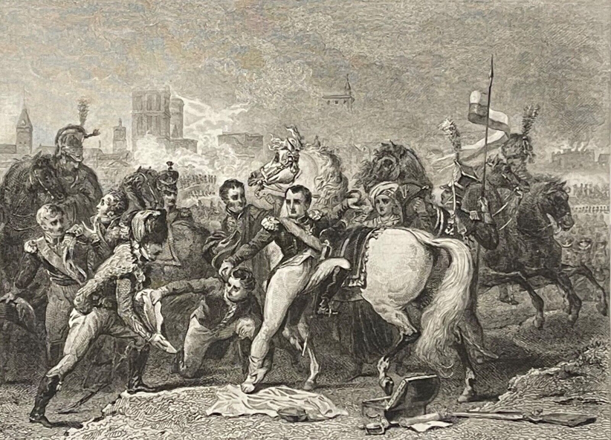 napoleon_bonaparte_blesse_au_pied_devant_ratisbonne_1809_allemagne_regensburg