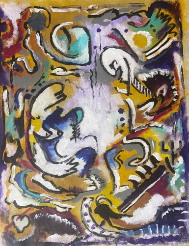 le_dejeuner_sur_lherbe_acrylique_sur_calque_anonyme_1990_france