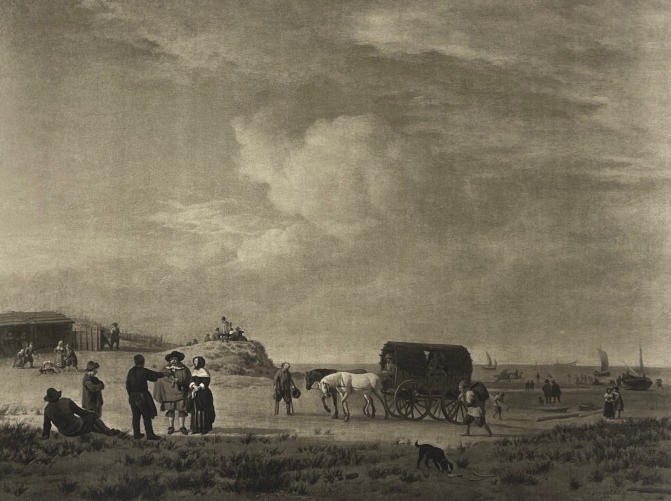 adriaen_van_de_velde_1636_1672_la_plage_de_schevening_heliogravure_vers_1905