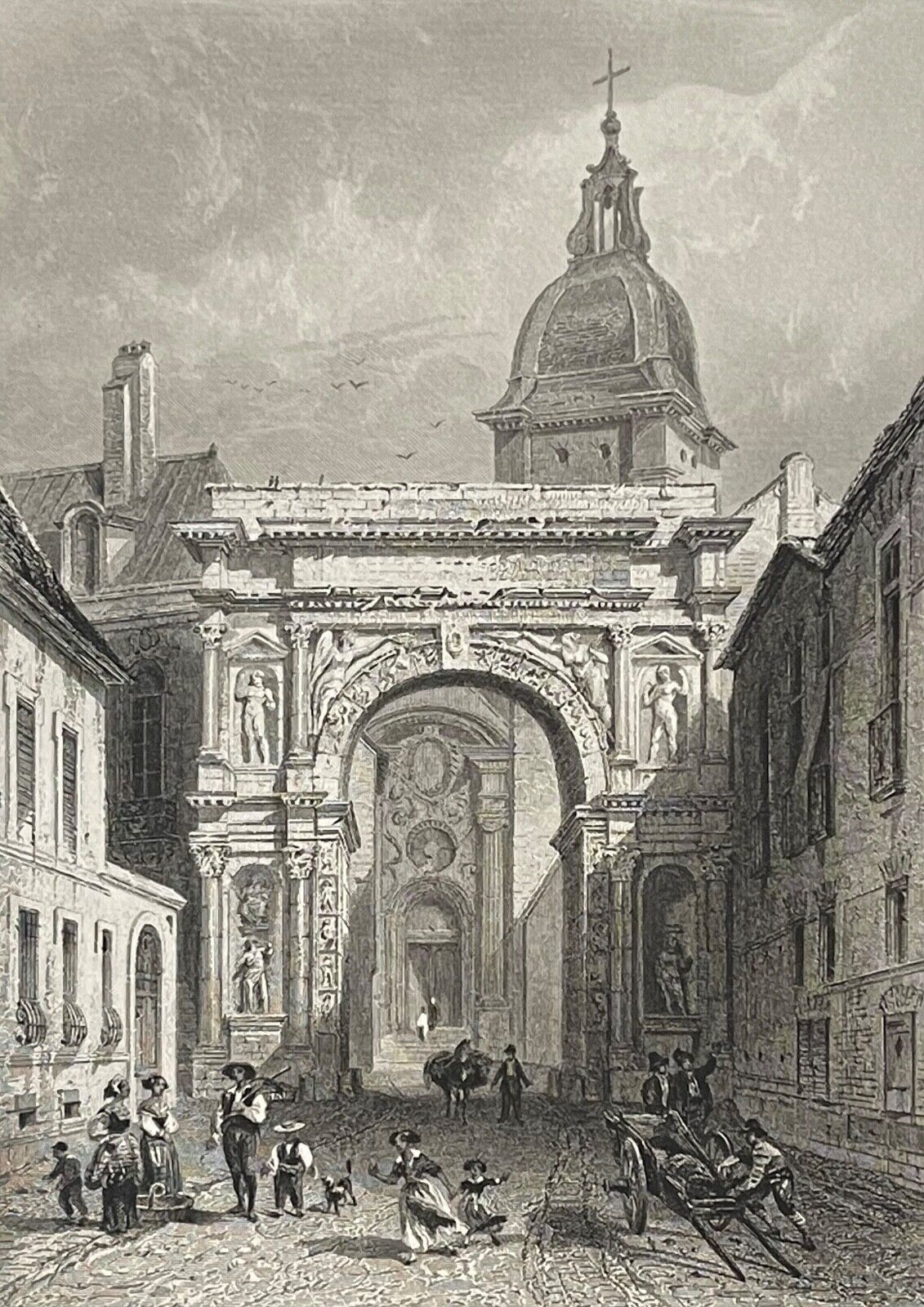 besancon_arc_de_triomphe_romain_par_rouargue_1838_doubs_france