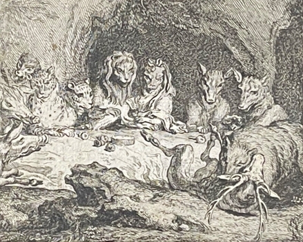 le_festin_du_lion_par_claude_gillot_1673-1722_gravure_de_1719_france