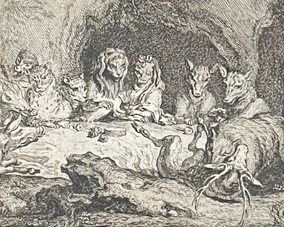 le_festin_du_lion_par_claude_gillot_1673-1722_gravure_de_1719_france