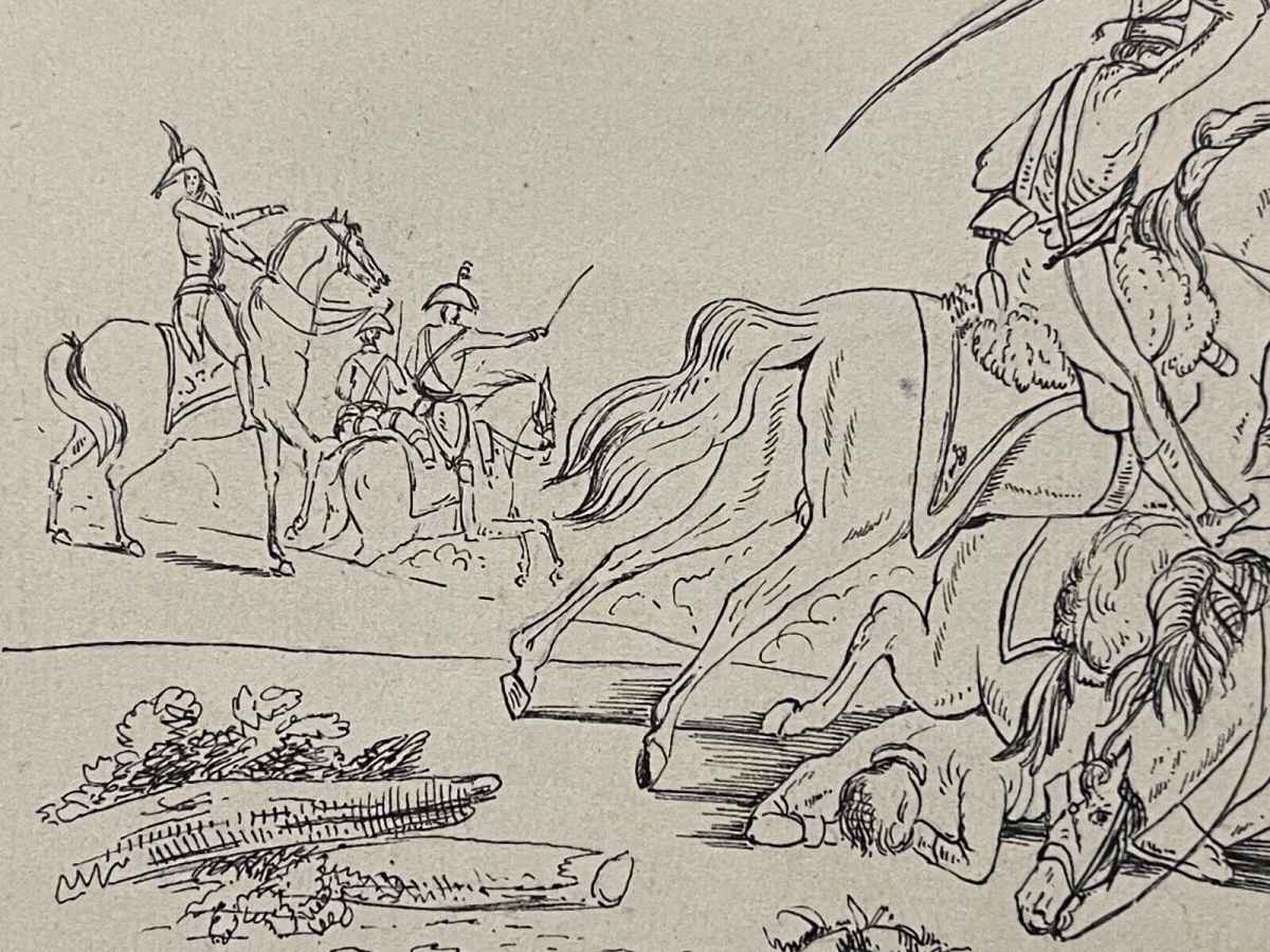 combat_cavalerie_napoleon_dessin_encre_antony_hottot_1865-1914_c_1885_cheval