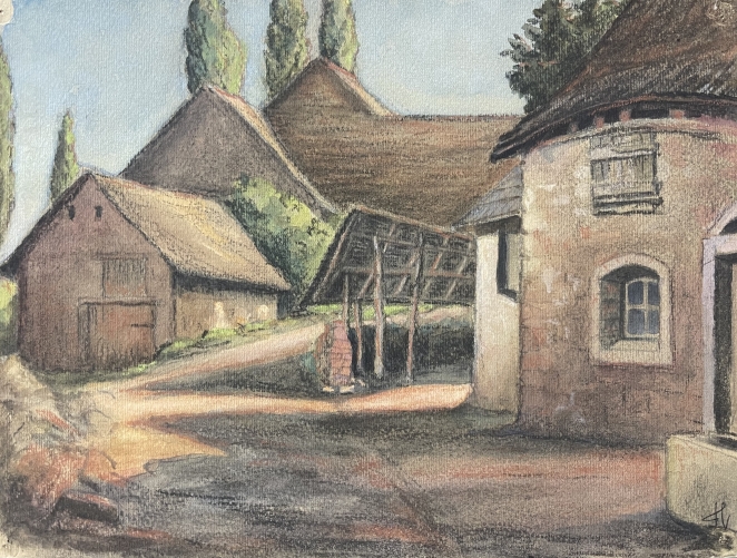 haegen_alsace_bas-rhin_en_1948_pastel_fixe_dune_fermeb2281r771