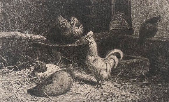 le_poulailler_par_leon_jacque_1828-__?__pointe_seche_c_1860_poule