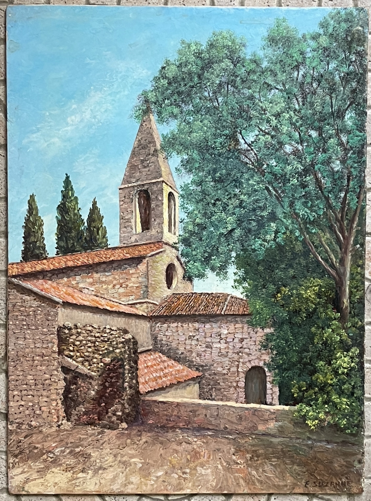 abbaye_cistercienne_du_thoronet_var_provence_france_acrylique_sur_bois_c_1980