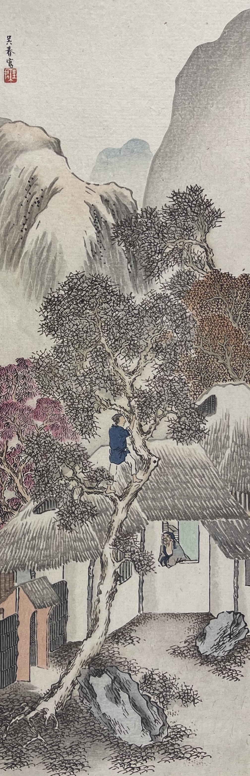 nanbara_sakujiro_recolte_dans_un_arbre_japon_1889_estampe_japonaise