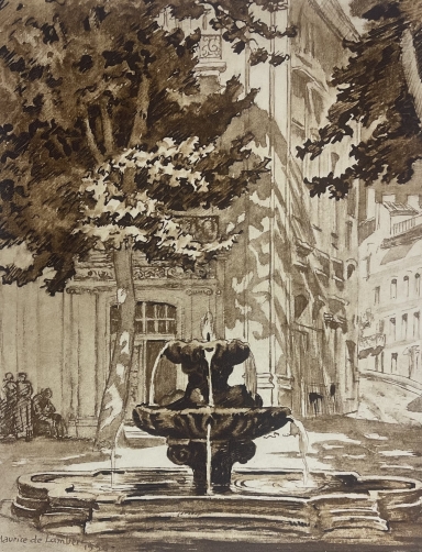 aix-en-provence_fontaine_des_trois_canons_vers_1942_france_provence