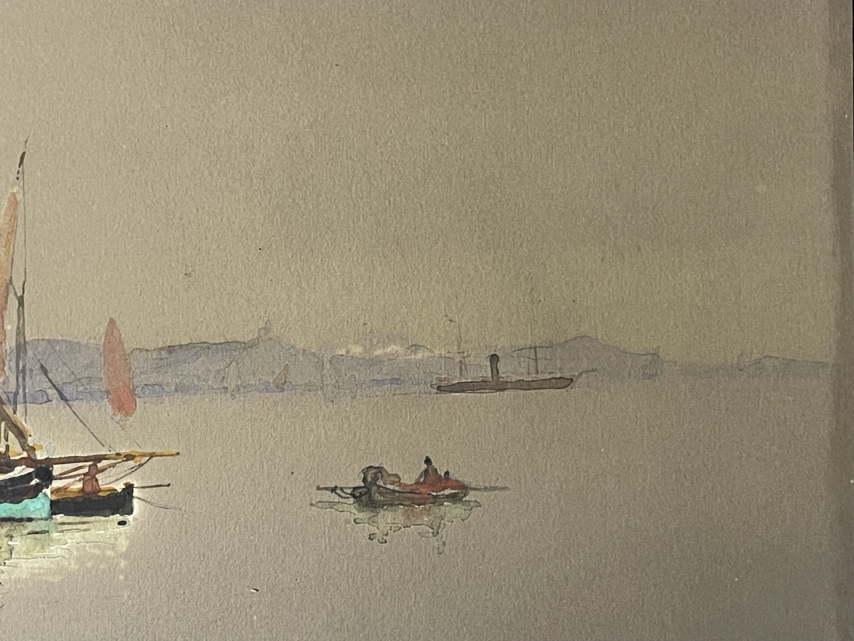 emile_henry_1842-1920_mouillage_la_joliette_marseille_aquarelle_originale_france