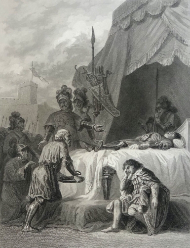 mort_de_duguesclin_seigneur_de_fontenay-le-_comte_1373-1380_gravure_c_1840