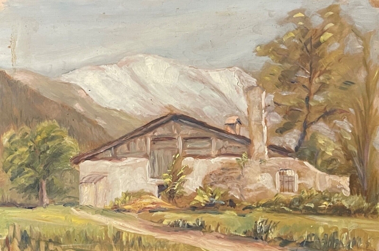 ruine_de_chalet_a_miage_gouache_1939_saint_gervais_hautes_alpes_france
