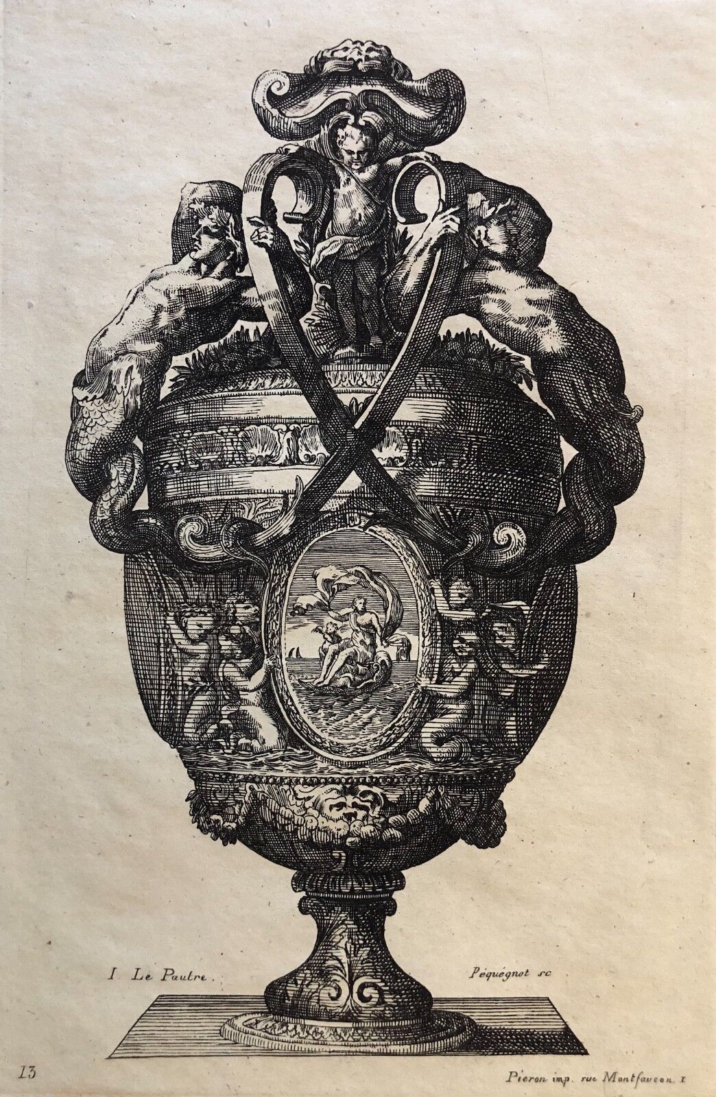 le_pautre_1618-1682_pot_aphrodite_et_putti_grave_par_pequegnot_estampe_1856