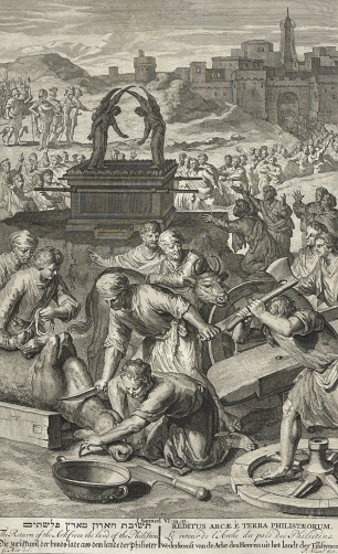 retour_arche_de_lalliance_du_pays_des_philistins_hoet_1728_israel_sacrifice