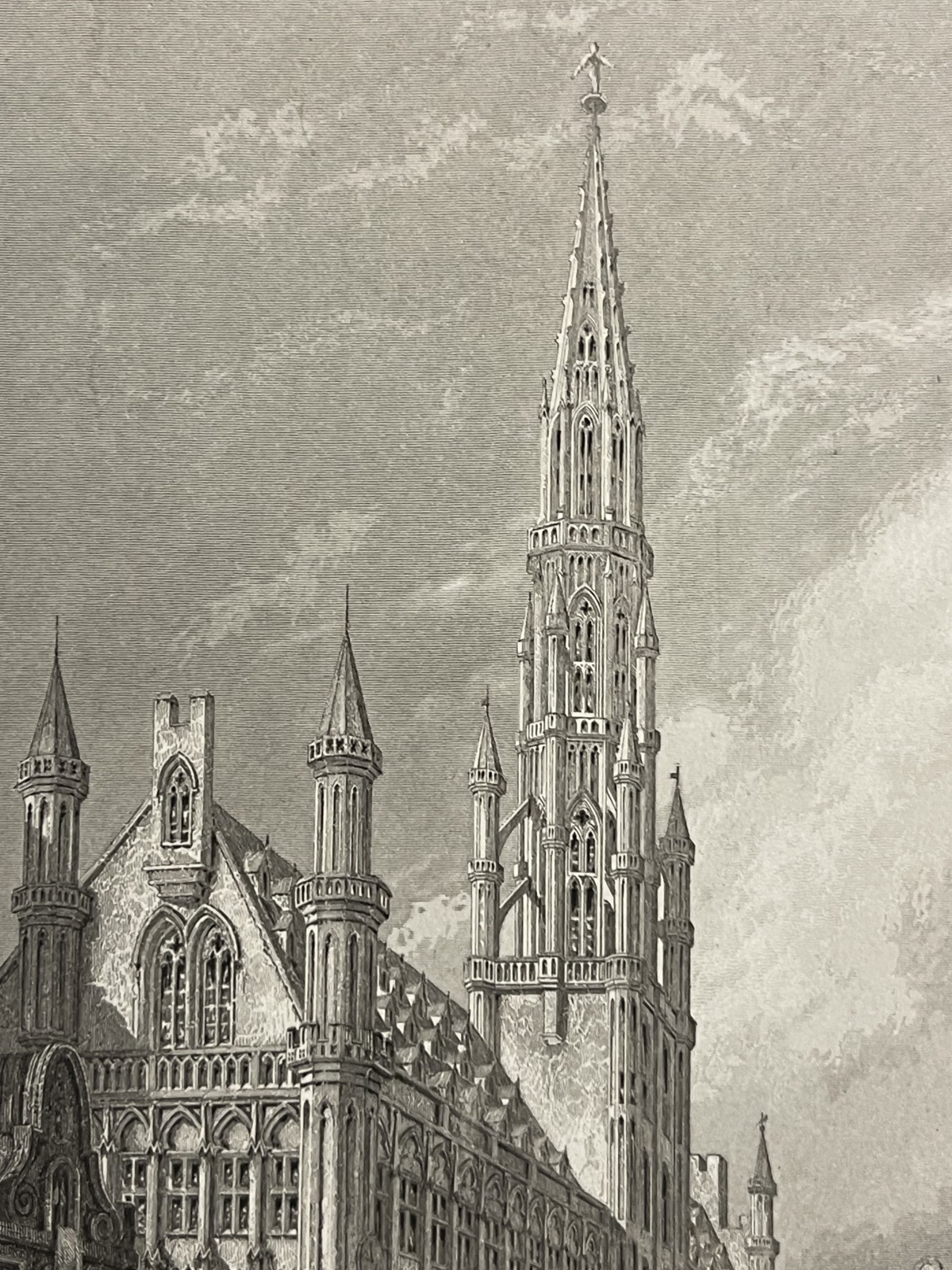 bruxelles_hotel_de_ville_gravure_de_stanfield_vers_1838_belgique_europe