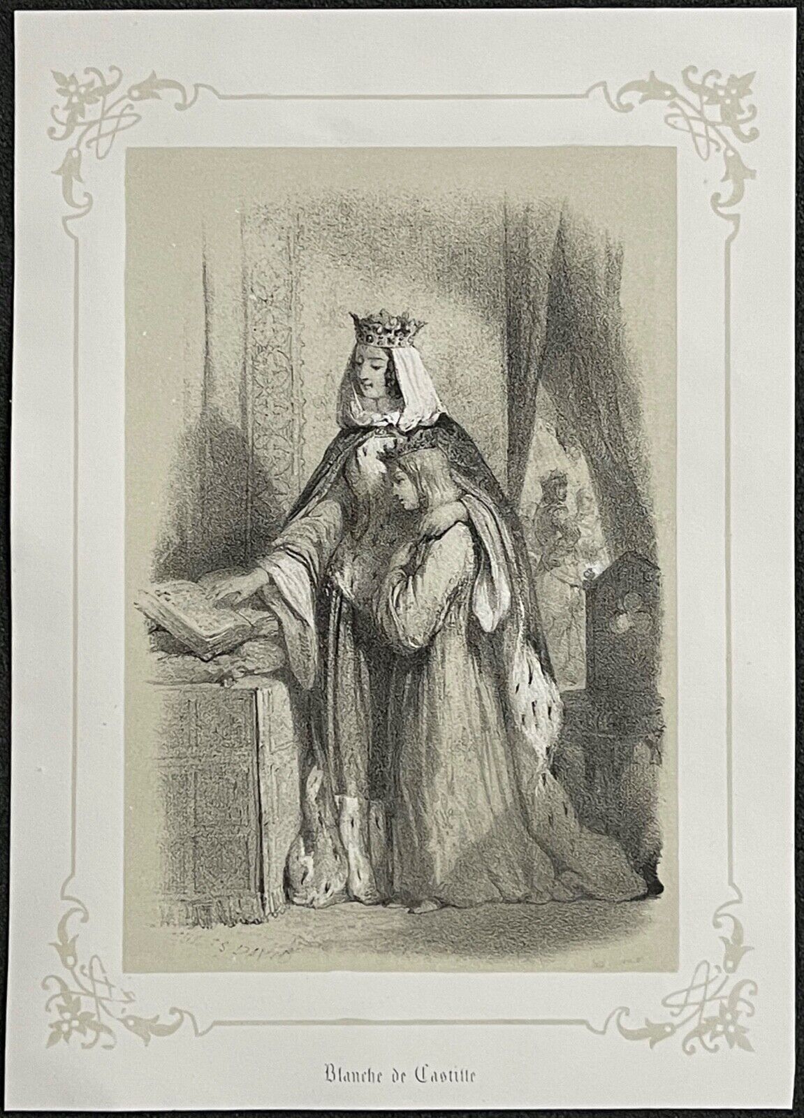 blanche_de_castille_1188-1252_reine_de_france_lithographie_de_1848_xixe