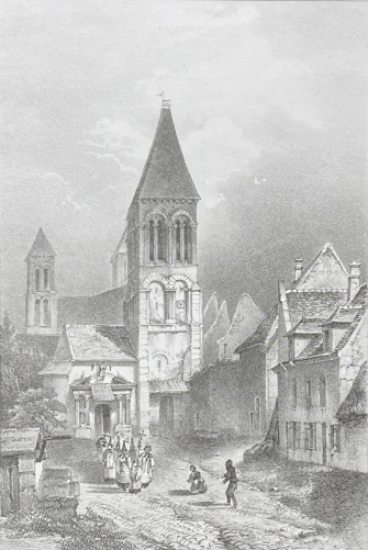 morienval_oise_eglise_lithographie_dapres_muller_vers_1845_senlis_france